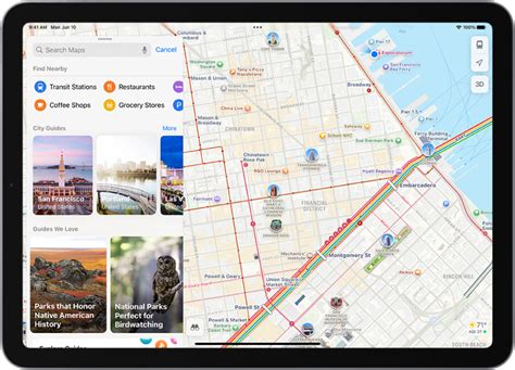 Find nearby attractions, restaurants, and services in Maps on iPad ...