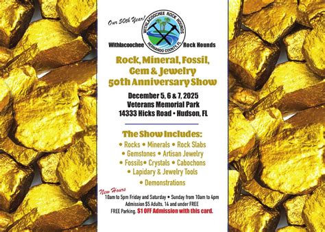 Withlacoochee Rock Hounds Rock, Mineral, Fossil, Gem & Jewelry 50th ...