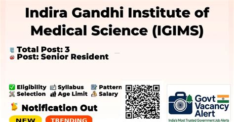 Indira Gandhi Institute of Medical Science (IGIMS) - Senior Resident ...