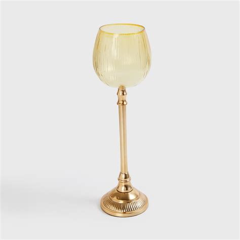 Buy Fiesta Gold Textured Glass Votive Holder from Home Centre at just ...