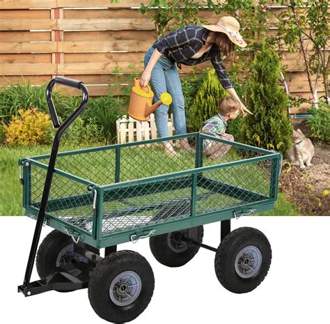 NiamVelo Heavy Duty Steel Garden Cart with Removable Side and India | Ubuy