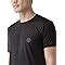 CHKOKKO Men's Polyester Solid Regular Fit Sports T-Shirt Black Size S ...