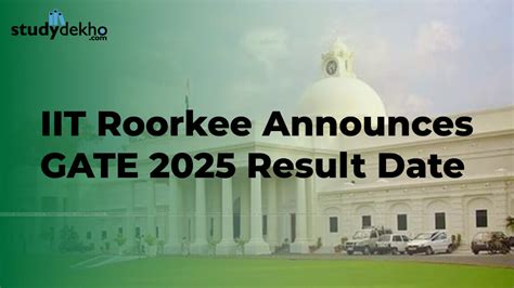 GATE 2025: IIT Roorkee announces GATE 2025 result date, application fee ...