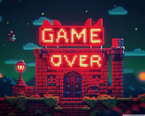 Game Over Pixel Art 4K UHD Wallpaper for UltraHD Desktop and TV ...