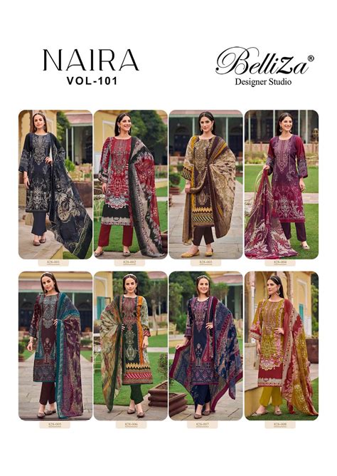 Naira Vol 101 Belliza Designer Studio Cotton Karachi Salwar Suits Expo ...