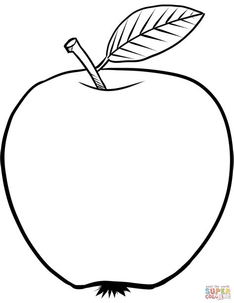 Printable Apple Coloring Pages