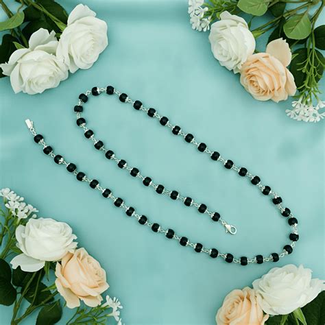 Karungali Silver Cap Malai – Mokshima