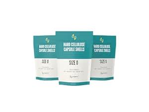 Buy Sharrets Empty HPMC (Hydoxypropyl Methyl Cellulose) Size "0" Clear ...