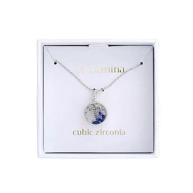 La Lumina Silver-Plated Cubic Zirconia Accent Shaker Cross Pendant Necklace