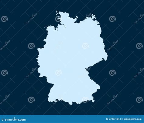 Light Blue Design Concept of Country Germany Map Isolated on Dark Green ...