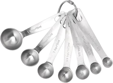 Measuring Spoons Set, Set of 7 TSP Measuring Spoon Stainless Steel ...