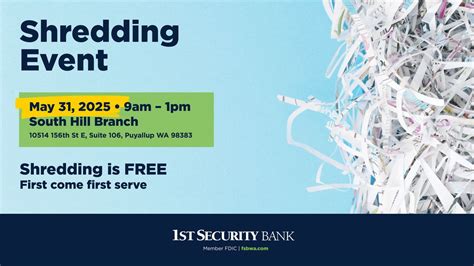 South Hill Puyallup Shredding Event, 1st Security Bank (South Hill ...