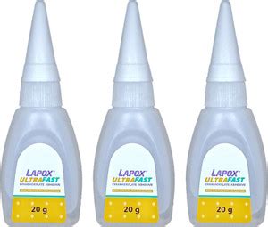 CMR Lapox Ultra Fast Instant Adhesive 3Pcs with Extra Cap and Tube ...