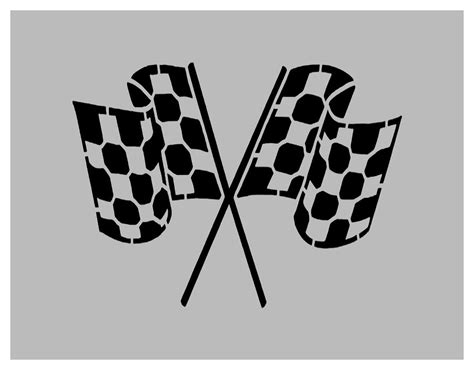 Finish Line Auto Car Racing Flags Stencil Reusable Stencil 8 ...