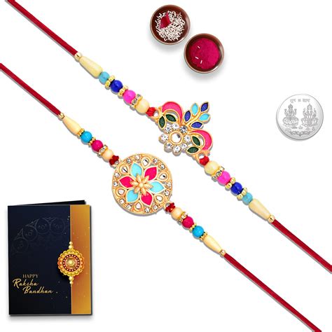 Buy Oblivion Rakhi Combo (K2_557+701) Rakhi with Pooja Coin & Rakhi ...