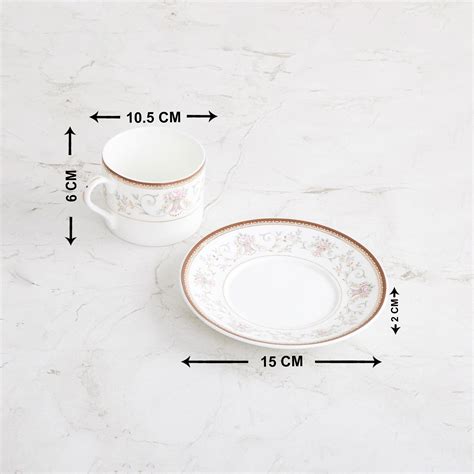 Buy Altius Casablanca Bone China Cup and Saucer - 220ml from Home ...