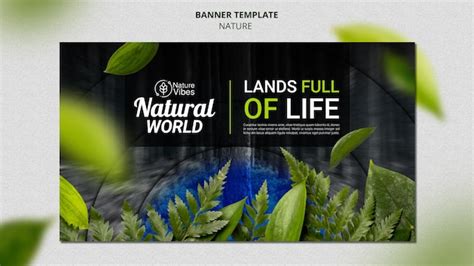 Nature horizontal banner template | Free PSD