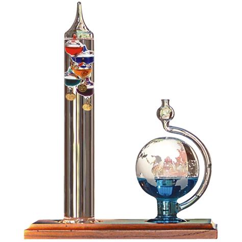 Give the Gift of Wonder: Galileo Thermometer with Glass Ball Barometer ...