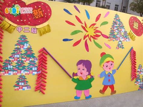 幼儿园新年主题墙设计图片_新年春节_巧巧手幼儿手工网