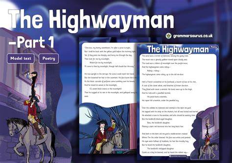 Year 6 Poetry - The Highwayman (Part 1) - Grammarsaurus