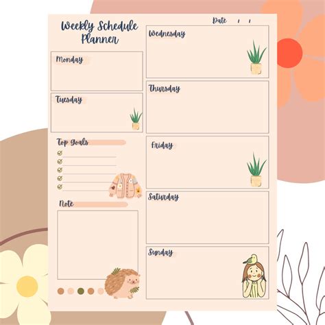 Schedule Planner Layout 的图像结果