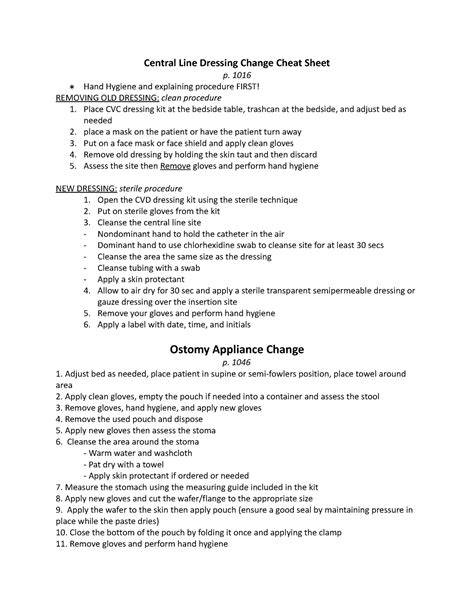 Central Line Dressing Change Documentation Sample at Brandi Stevens blog