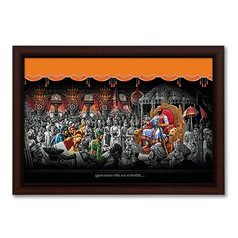 Masstone Shivaji Maharaj Darbar Rajyabhishek UV Sugar Matt Textured ...