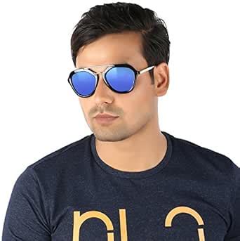 Buy AISLIN® Mirrored Aviator Unisex Sunglasses - (Blue Mirror Lens ...