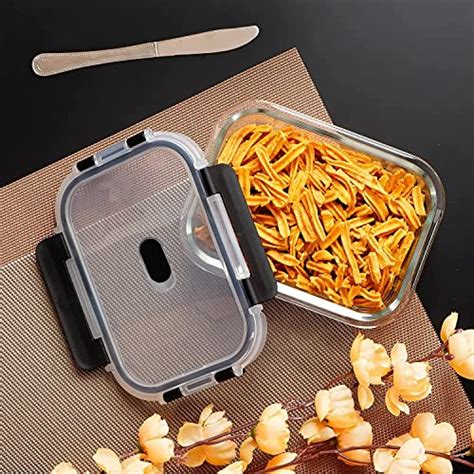 Femora Black Oven Safe Glass Container with Detachable Lid | 1500 ML