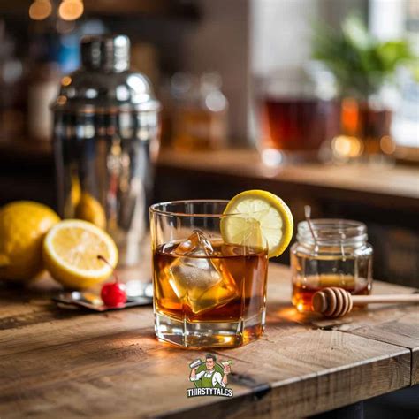 Honey Lemon Whiskey Sour Cocktail Recipe - Thirsty Tales