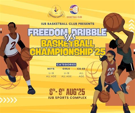 FREEDOM DRIBBLE 3X3 BASKETBALL CHAMPIONSHIP 2025, IUB Sports Complex ...