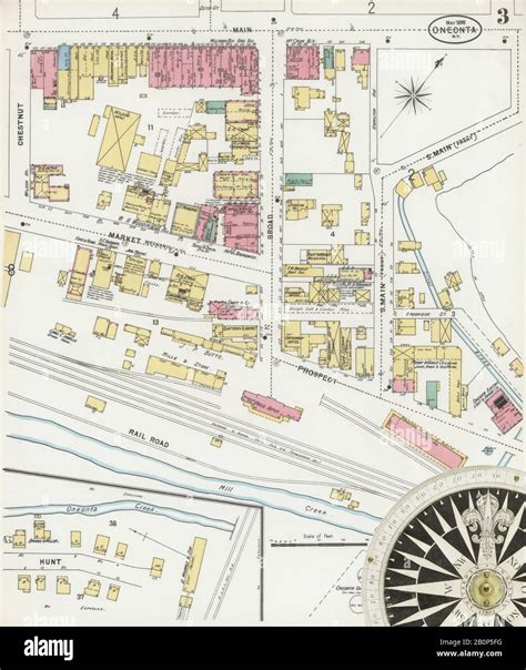 Map of oneonta new york hi-res stock photography and images - Alamy