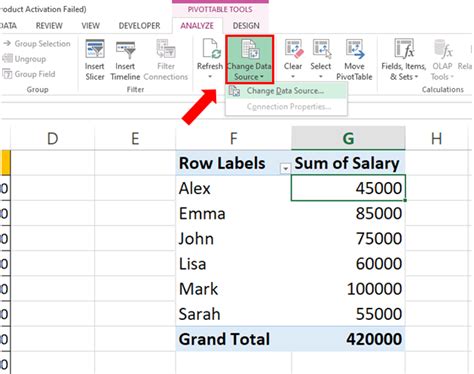 How to Update PivotTable Range 的图像结果