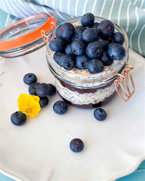 Dairy-Free Blueberry Overnight Oats Recipe - Seasons in the Kitchen