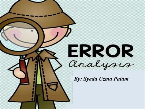 Image result for Error Analysis Examples