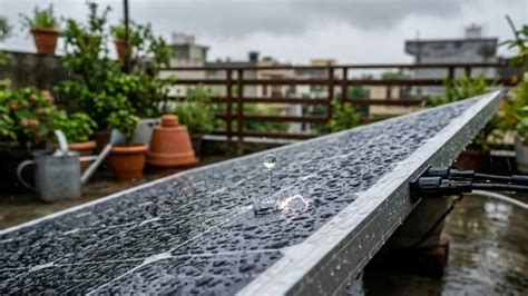 This solar panel makes electricity from rain, and a single drop can ...