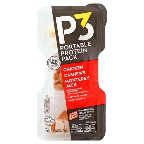 Oscar Mayer, P3 Portable Protein Pack Chicken, Cashews, and Monterey ...