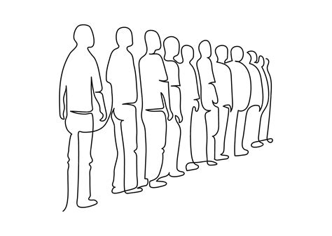People Standing Line 的图像结果