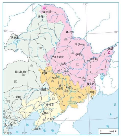 中国地图东北三省高清版大图（东北地图全图大图） - 奇酷啦！
