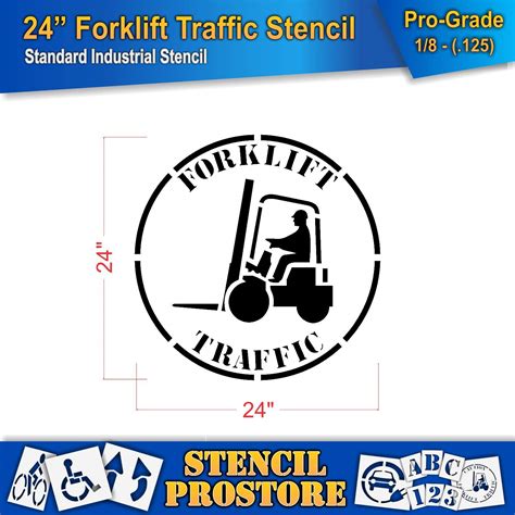 Buy Safety Floor Marking Stencil - 24 inch Forklift Traffic Stencil ...