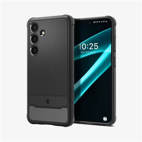 ACS07326 - Galaxy S24 Plus Case Rugged Armor in Matte Black showing the ...