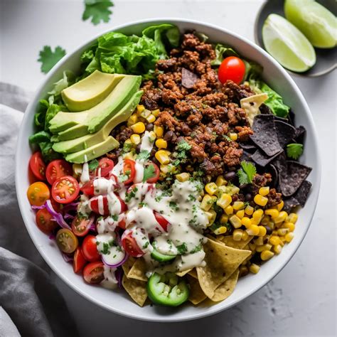 Taco Salad Bowl Recipe - A Fusion Of Mexican Flavors - Soup Chick