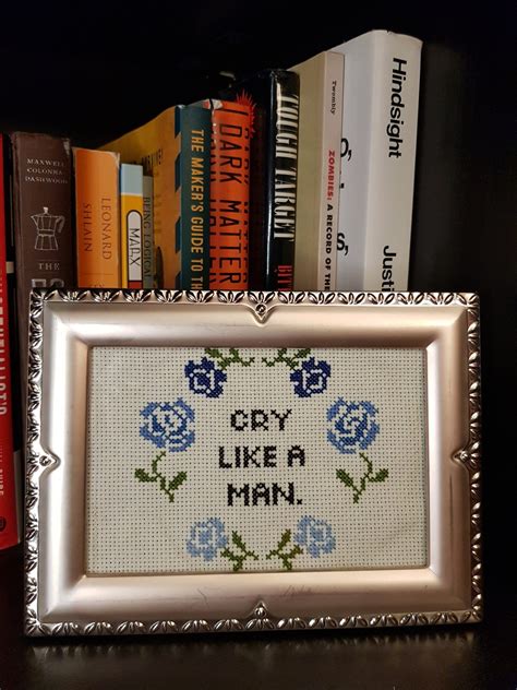 Cry Like a Man Made to Order Cross Stitch Men's Mental - Etsy