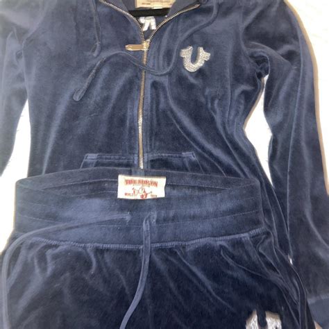 small tru religion set suede - Depop