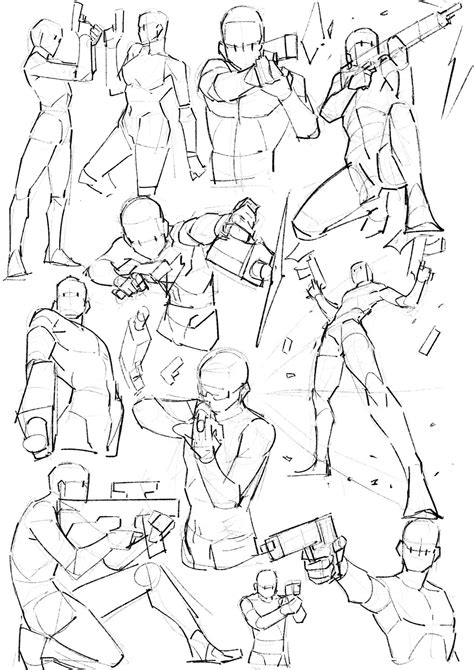 How To Draw Gun Poses