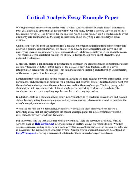 Critical Essay Example 的图像结果