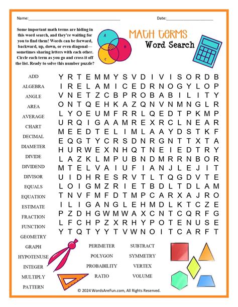 Math Terms Word Search | Word puzzles for kids, Spelling bee words ...