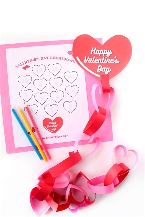 Valentine's Day Countdown Activity with Free Printable