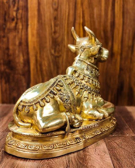 Buy Brass Nandi Sculpture - 20 inch - Budhshiv.com