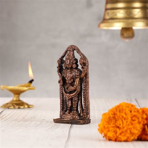 Pure Copper Tirupati Balaji Lord Venkateshwara Swamy Idol - 3.5 ...